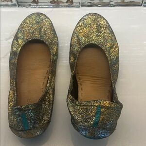 Tieks Glittering Gold Flats Starstruck